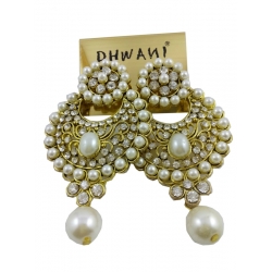 Beautifull pair of festive dangler earrings with pearls & zircon